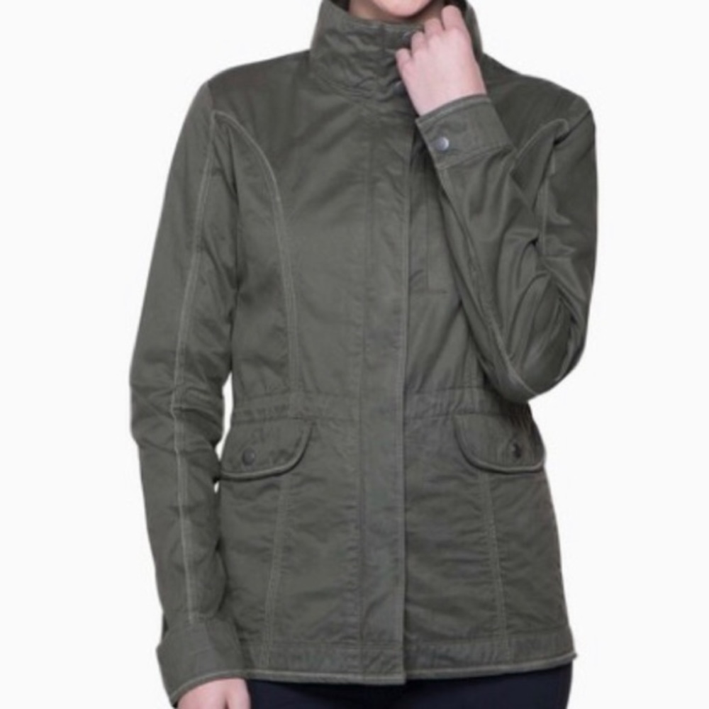 Kuhl Luna Gray Zipper and Button Up Jacket Size XS